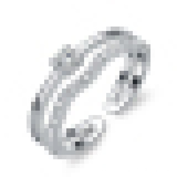 Элегантные женские серебро 925 пробы открытие серебряное кольцо Инкрустированные Кристалл